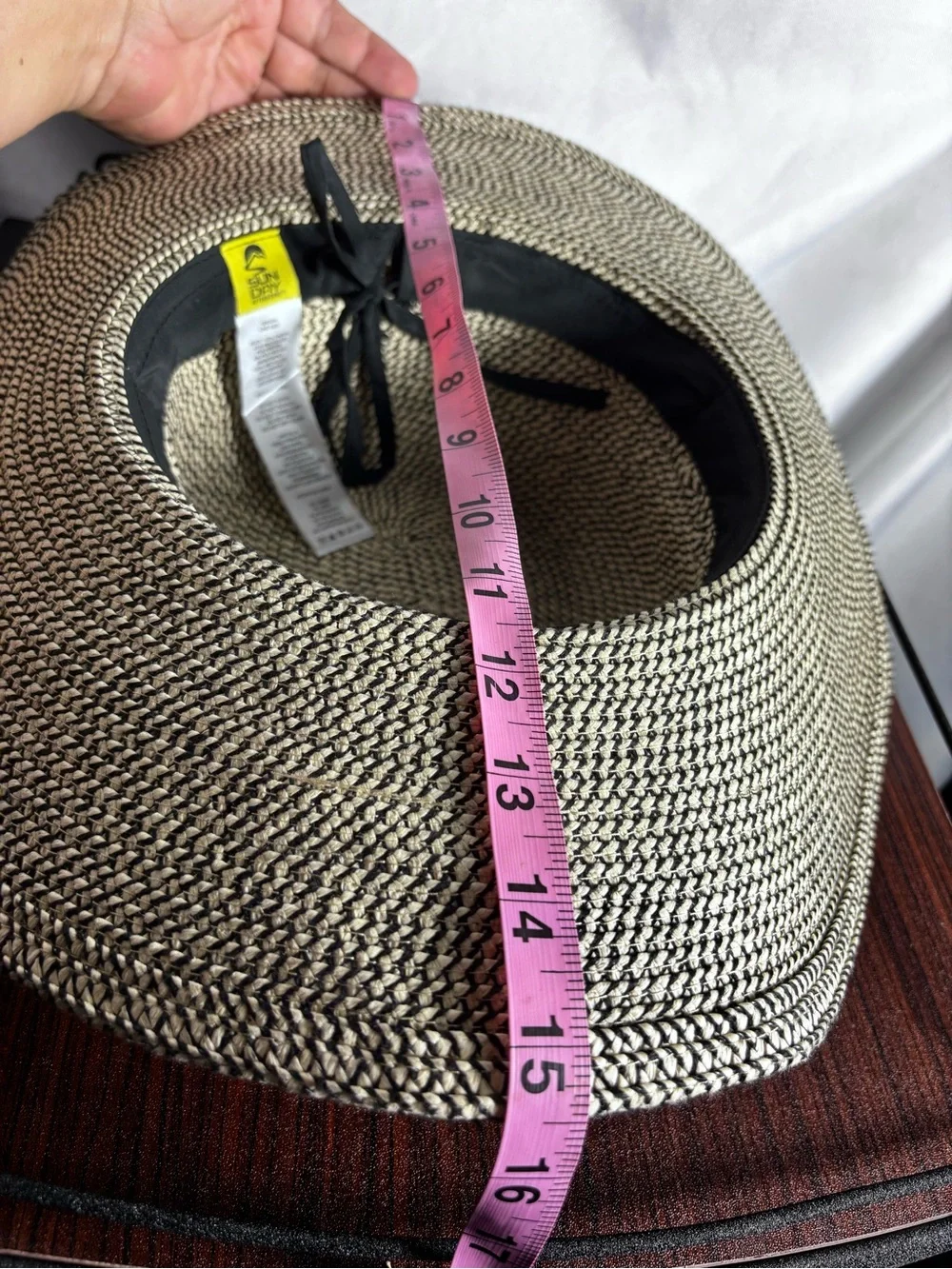 Sundry Navy &‎ Cream Braided Floppy Sun Hat